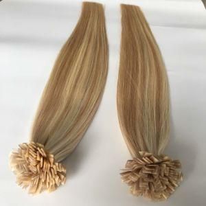 P1001/24A# Pre Bonded Flat Nail Tip Brazilian Virgin Remy Human Hair Extensions