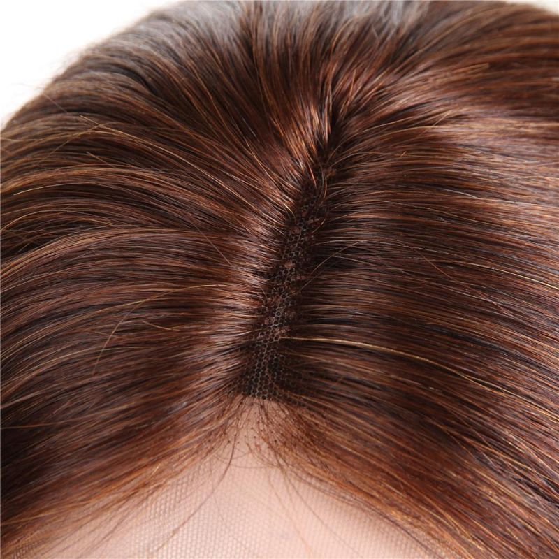 Kbeth Human Hair Wigs for Black Woman 2021 Summer Fashion Long Lasting Ready to Ship Factory Direct Sale Bob Lace Frontal Short Cut Ombre Brown Wigs Supplier
