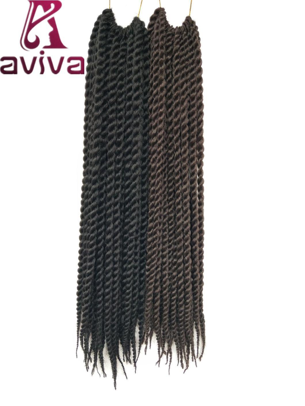 24" Synthetic Hair Kanekalon Twist Braiding Hair Extensions 22strands/Piece #1b Flame Resistant Crochet Hair Braids
