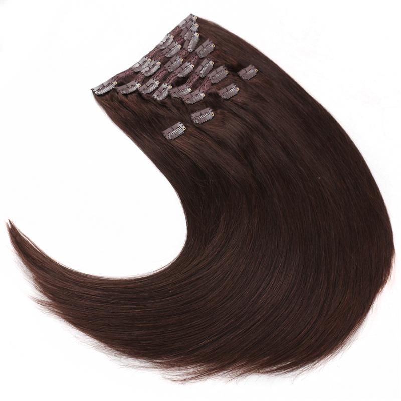 Wholesale Remy 100% Clip in Human Hair Extensions Double Drawn Human Hair Clip Extensions