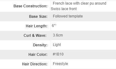 Custom Made No Surgical Hair Replacement for Women Swiss Lace Front