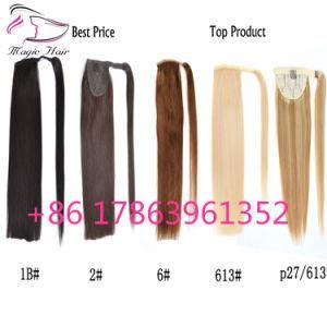 2019 New Products 24&prime;&prime;long Straight Ponytail Clip in Pony Tail Hair Extension Extensions Wrap on Hair Pieces Straight Fake Ponytail