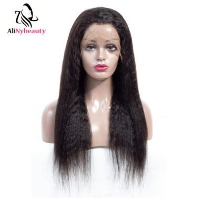 Wholesale 100% Virgin Brazilian Human Hair Kinky Straight Full Lace Wig