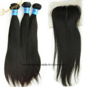 4X4inch Top Remy Unprocessed Straight Indian Lace Closure Virgin Human Hair Extension