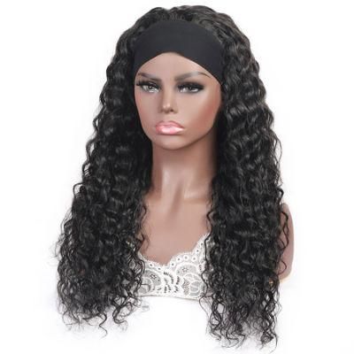 Wholesale Factory Price Human Remy Hair Headband Wig Water Wave Wig