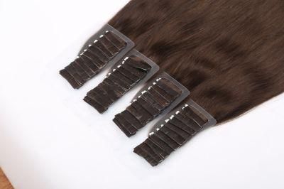 10PCS Remy Tape Human Hair Extensions Double Drawn Adhesive Straight Hair Skin Weft Hair 16&quot; 20&quot; 24&quot; Multi Colors