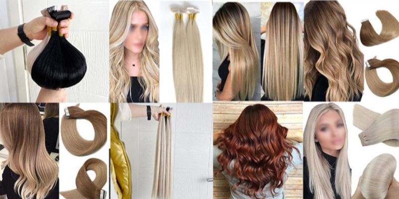 Brazilian Virgin Remy Skin Weft Tape Adhesive Hair Extensions Products #1b Black 100g