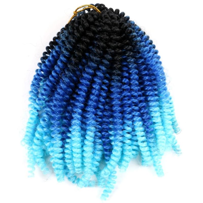 3 Color 60 Strands Synthetic Afro Curly Extension Ombre Braids Crochet Spring Twist Hair