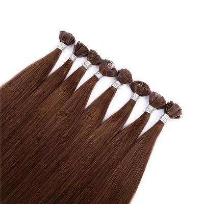 Bonded Nail U Tip Machine Made Remy Human Fusion Hair Straight Keratin Capsules 12&quot; 0.5g/S