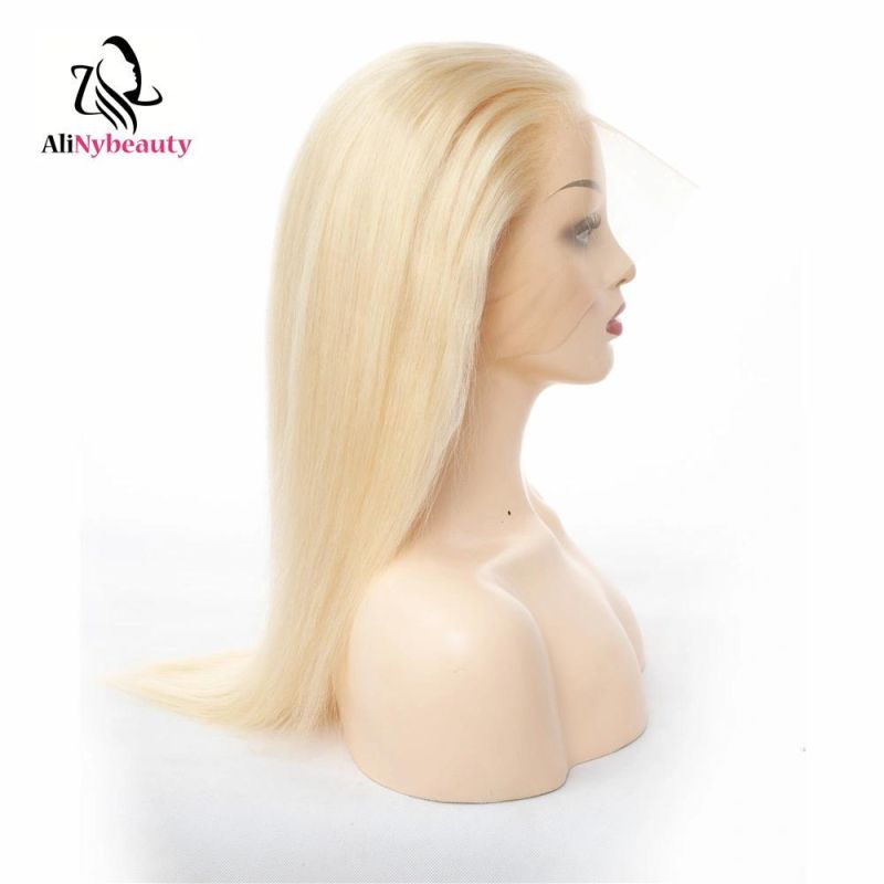 Alinybeauty 150% Density 613# Straight Human Hair Full Lace Wig