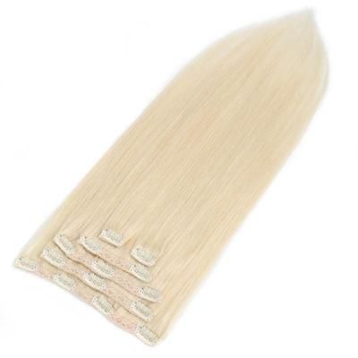 Top Premium Quality Human Hair Double Drawn Full Head Deluxe Size Clips on Hair Extension