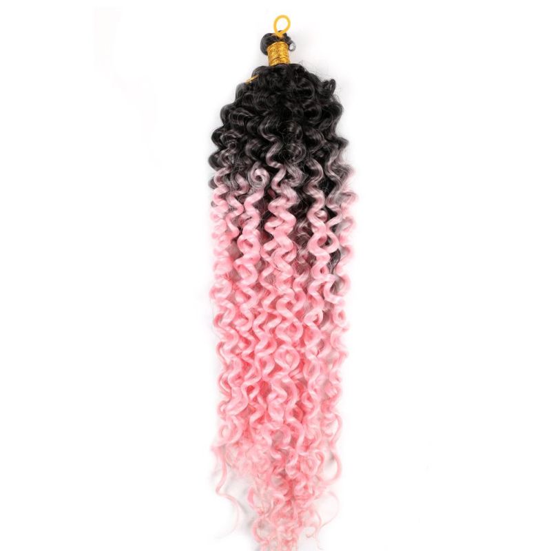 Two-Tone Color Water Wavy Bulk Synthetic Hair Extension Senegalese Twist Crochet Braid Chinese Dreadlocks
