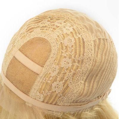 Blond 613 Color Bob Style Human Hair Replacement