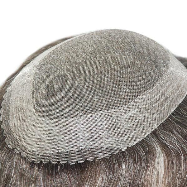 Ljc469 Fine Welded Mono with 1 1/2" Double Layer Around Men′s Hair Replacement System