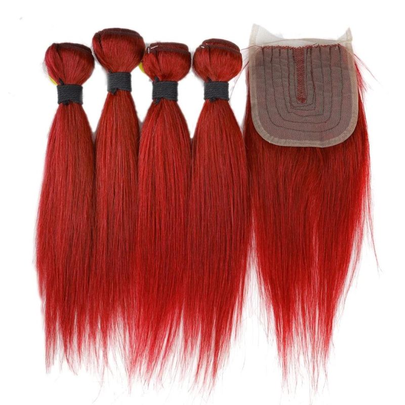 Various Colors Available Human Hair Bundles with Closure Pack Deal