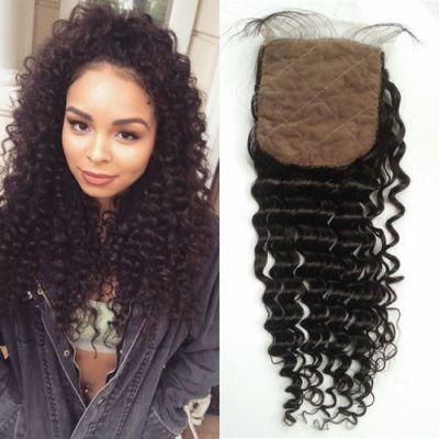 Kbeth Human Hair Womens Toupee Brazilian Virgin Human Hair Bundles with Silk Base Lace Closure From China Factory for Black Women