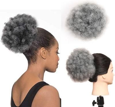 Synthetic Afro Puff Drawstring Ponytail Short Kinky Curly Hair Bun Extension