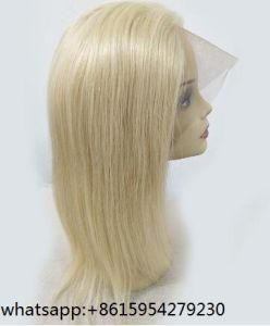Human Hair 613 Blond Color Wig Straight Hair Medium Length