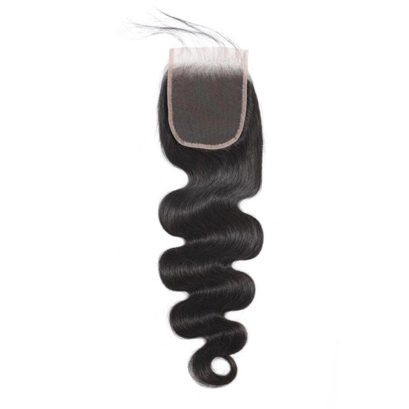Kbeth Wholesale Top Grade Silk Base Closure, Brazilian Human Hair Body Wave/Silky Straight Wave 4X4 Silk Closure Good Quality