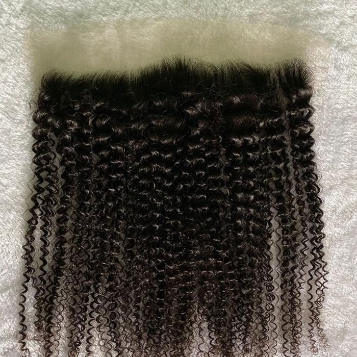 Top Quality Kinky Curly 13*4 13*6 Thin HD Lace Frontal Closure 4X4 5X5 6X6 with Baby Hair