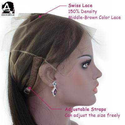 Angelbella Virgin Mink Brazilian Hair Lace Frontal 100% Human Hair 360 Round Frontal with Baby Hair