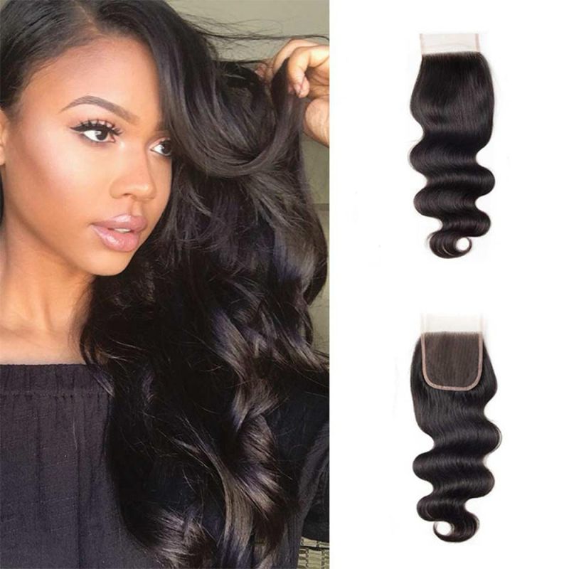 Kbeth 4*4 Lace Closure Wholesale Remy Human Hair Toupee Soft Hair Brazilian Human Hair Body Wave 4*4 Transparent Lace Toupee