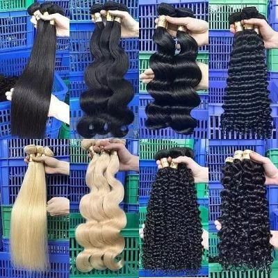 Kbeth Wholesale Unprocessed Cuticle Aligned Hair, Virgin Mink Indian Hair Extension, Brazilian Human Hair Bundles with Closure Frontal in Stock