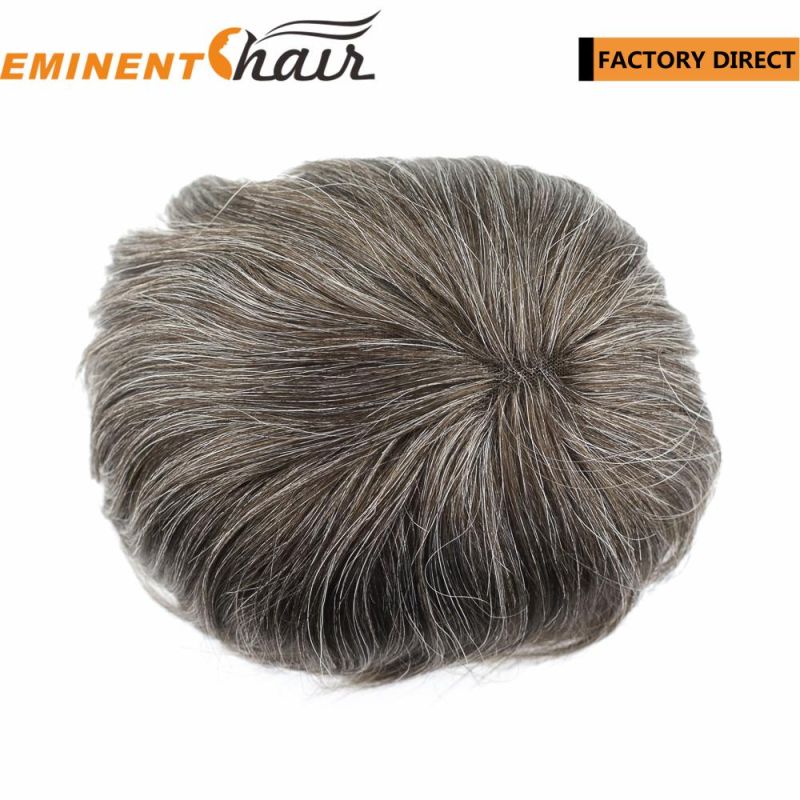 Natural Hairline V Looped Men′s Toupee Human Hair Prosthesis