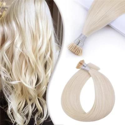Customize Color Raw I Tip Real Human Hair Straight Remy I-Tip Hair Extension Keratin I Tip Human Hair Extensions