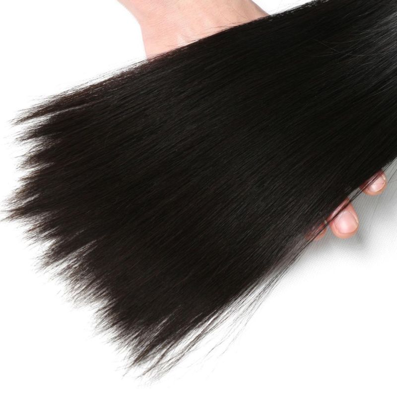 Brazilian Human Hair Straight Hair Bundles with Closure 100% Human Hair Extensions Virgin Hair