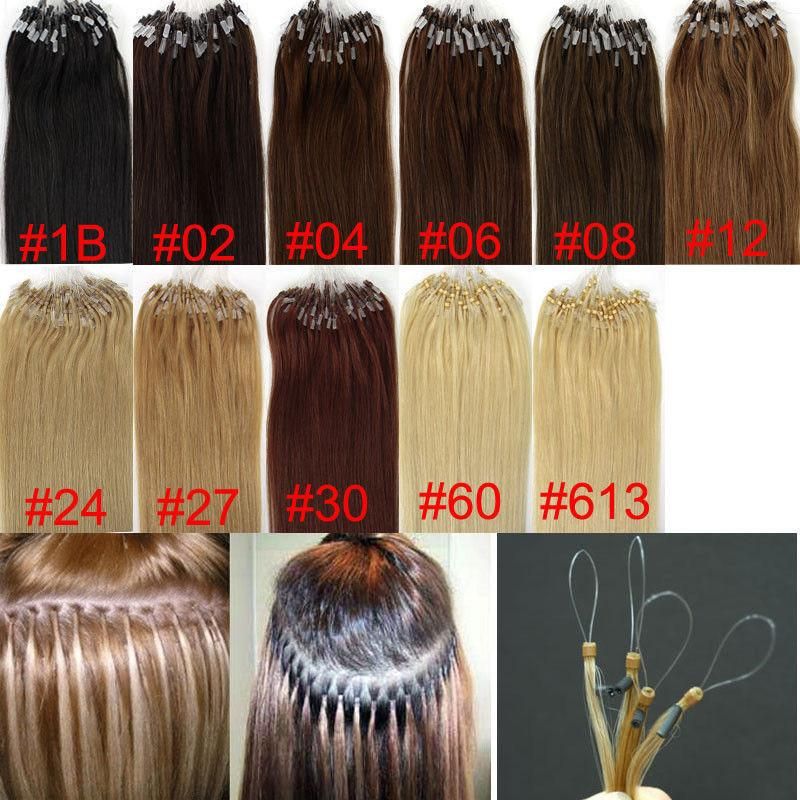 Brazilian Micro Loop Ring Hair Extensions Brazilian Virgin Hair Straight 100g/S Free Shipping Soft Brazilian Hair