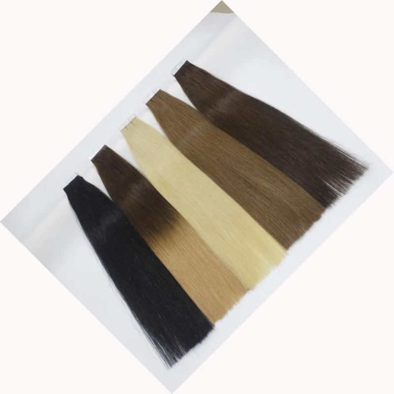 Tape in Extensions Brazilian Straight Human Hair Bundles 4/6/27/613/1b Color Remy Human Hair Extensions