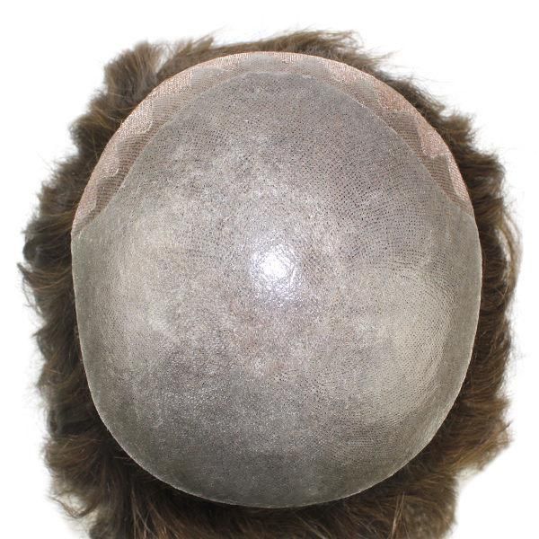 Natural Hair Toupee Super Thin Skin with Fine Welded Mono Front for Women