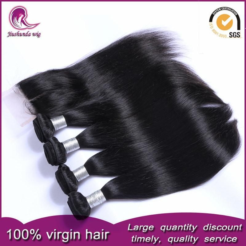 Brazilian Indian Virgin Remy Human Hair Weave with Lace Closure