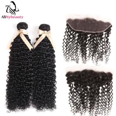 Alinybeauty Wholesale 100% Virgin Brazilian Hair Bundles with Lace Frontal