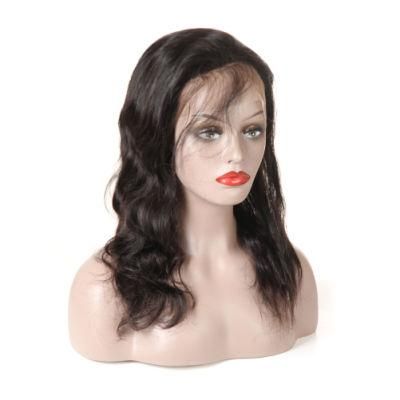 Full Lace Wig with Bangs Virgin Brazilian Body Wave Glueless Human Hair Wig