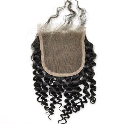 Curly Free Part Virgin Human Hair Lace Closure Lbh 200