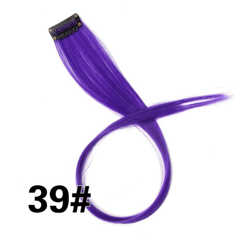 Synthetic Clip on Hair Extension 57color