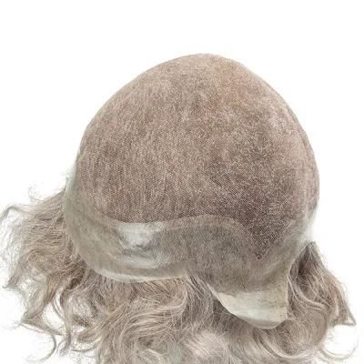 High Quality Men&prime;s Wig Undetecable Finish - French Lace &amp; PU Around