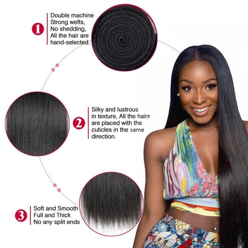 Wholesale Free Sample Nature Human Remy Virgin Hair Bundles with Lace Frontal Closure Hair Bundles with Lace Frontals