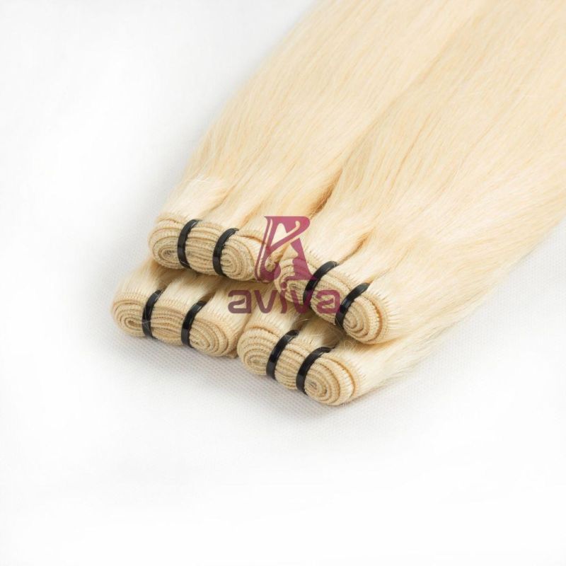 100% Virgin Hair Weave Brazilian Remy Human Hair Extensionblonde Straight