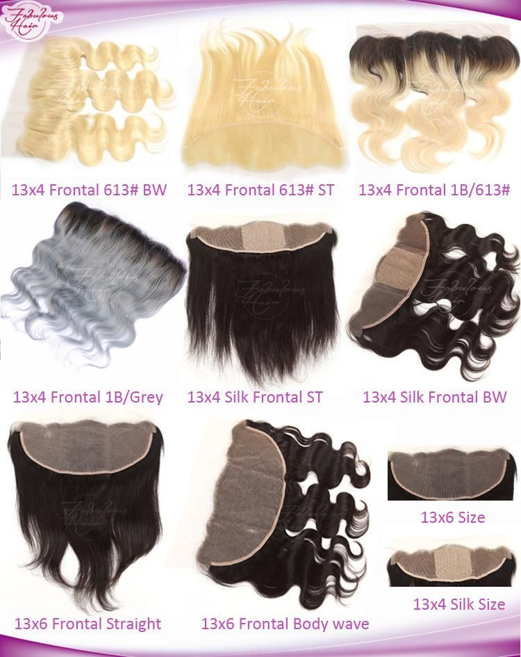 Virign Human Hair Lace Frontal 13*4 Natural Wave Wholesale Price