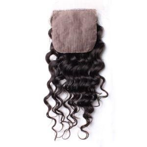 Indian Products 10A Virgin Unprocessed 4X4 Deep Wave Hair Closure