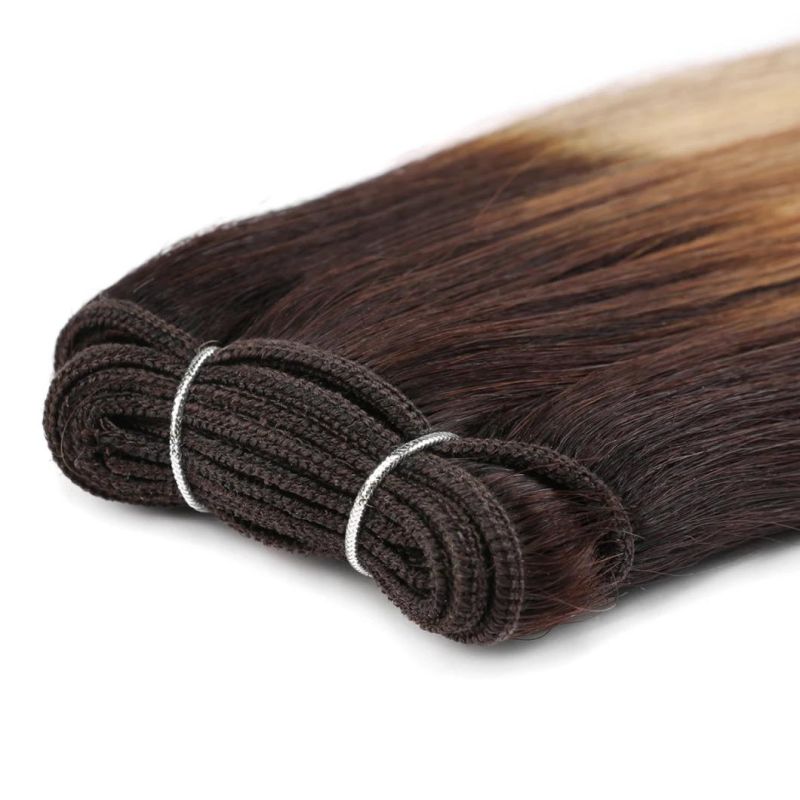 Double Drawn Human Hair Bundles Brazilian Virgin Cuticle Aligned Hair Wefts