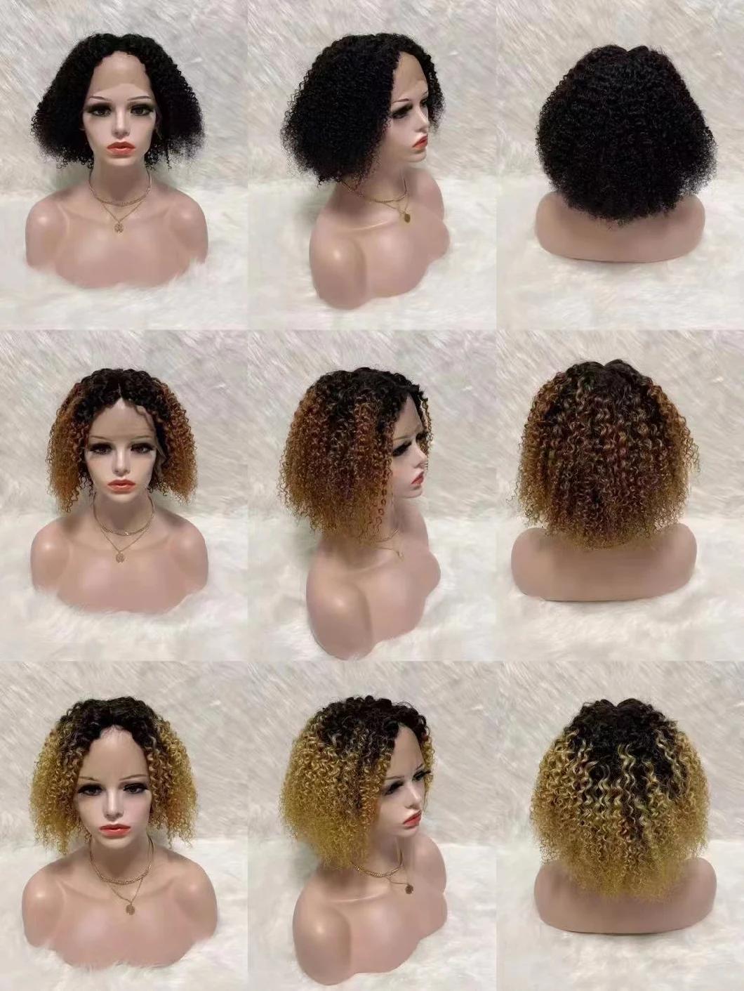 Cheap Afro Kinky Curly Short Bob Wigs Human Hair Lace Front Brazilian Bob Wig HD Full Lace Human Hair Wig for Black Women Vendor
