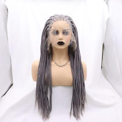 Full Lace Knotless Braids Human Hair Wig, 100%Braided Wig, Micro Braids Wig