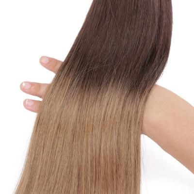 T2-12 Tape in Human Hair Extensions Brazilian Remy Straight on Adhesive Invisible PU Weft Platinum Blonde Color 20PCS/Set