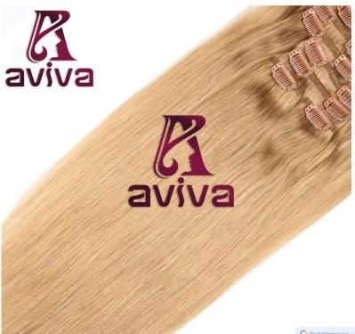 Brazilian Hair Extension Clip in Human Hair Extension 14inch 110gram Virgin Hair Extension Clip on Hair Extension (AV-CH05-16)