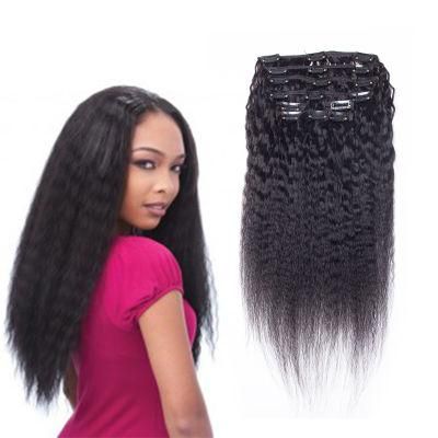 Kbeth 18 Inch Cheap Kinky Straight Hair Weave 100 Percent Indian Remy 2021 Fashion Remy Human Hair Clip in Hair Extension Wholesale