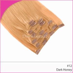 Cheap Indian Hair Extensions Blond Remy Clips in Hair Weft